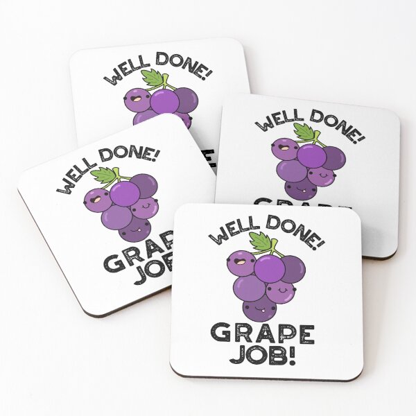 Item preview, Well Done Grape Job Positive Fruit Puns  designed and sold by punnybone.