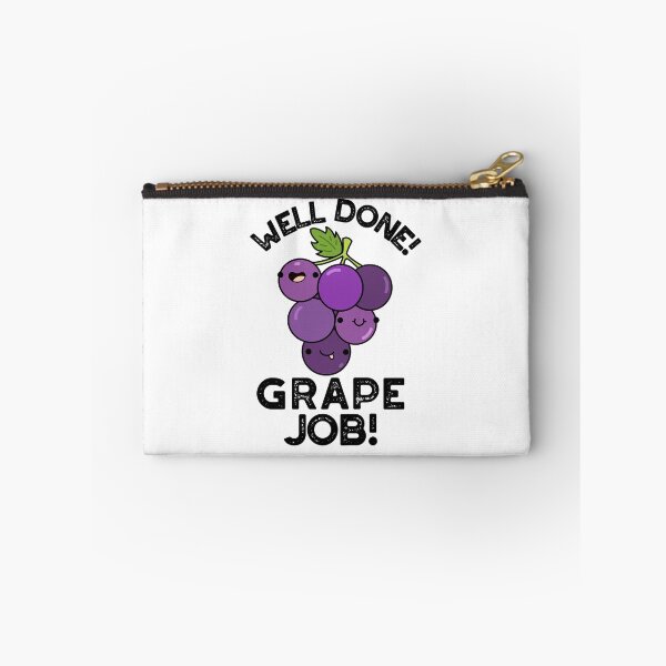 Item preview, Well Done Grape Job Positive Fruit Puns  designed and sold by punnybone.