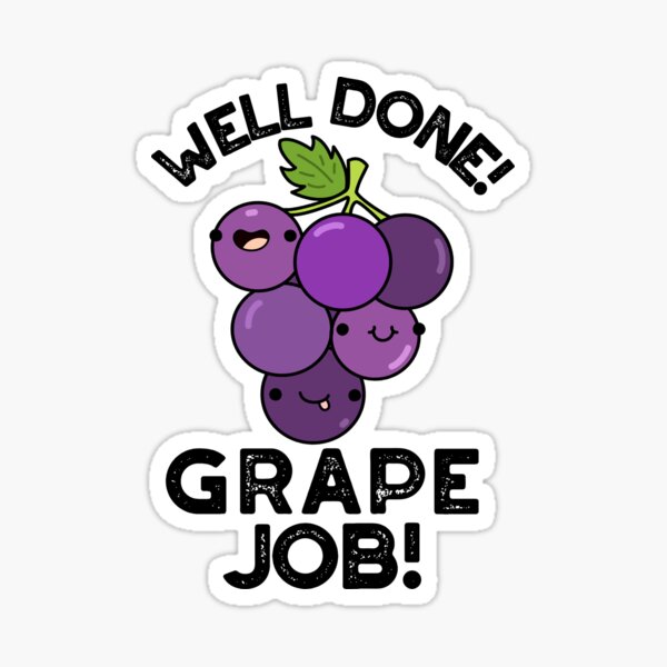 Artikel-Vorschau von Gut gemacht, Grape Job, positive Wortspiele mit Früchten, designt und verkauft von punnybone.