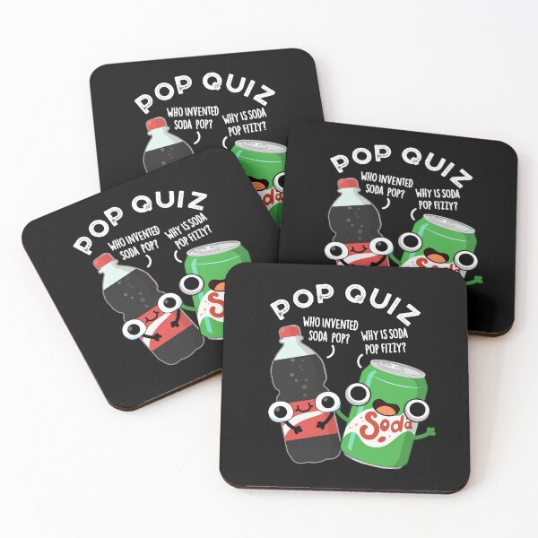 Item preview, Pop Quiz Funny Soda Pop Puns (Dark BG) designed and sold by punnybone.