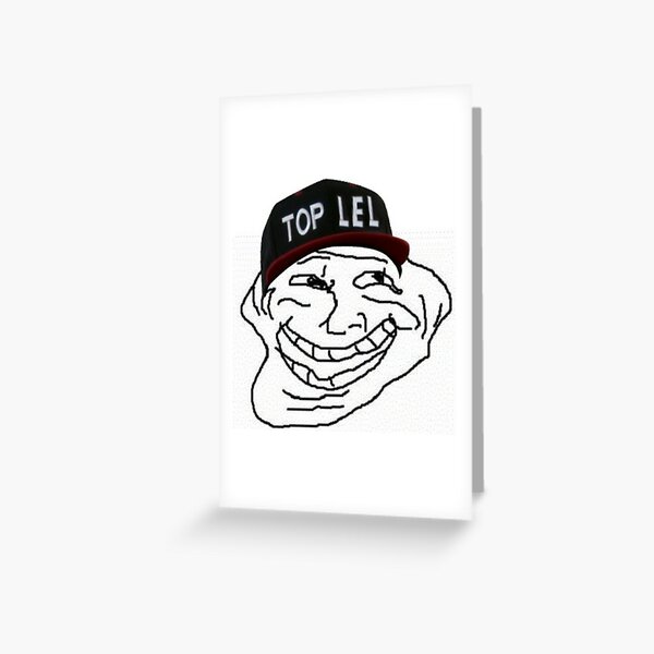 Creepy happy troll face Greeting Card for Sale by OHatef