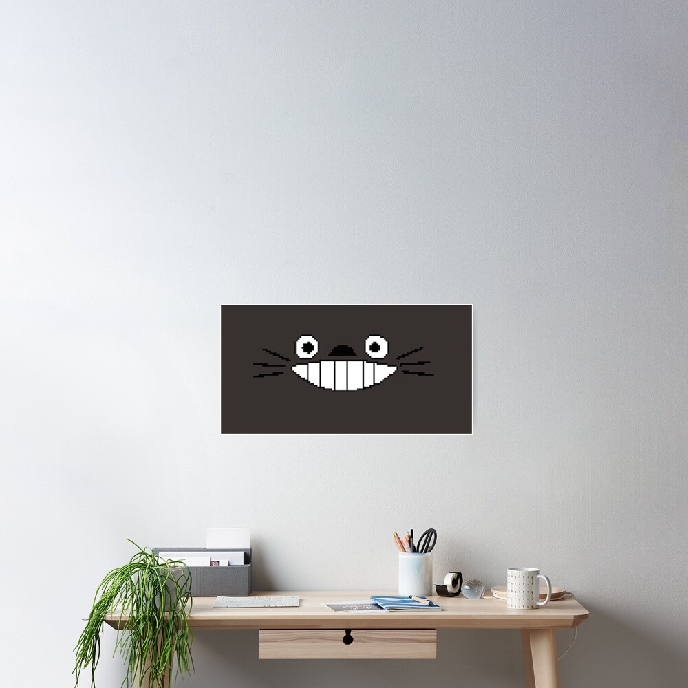 totoro pixel art poster by milocat redbubble totoro pixel art poster by milocat redbubble