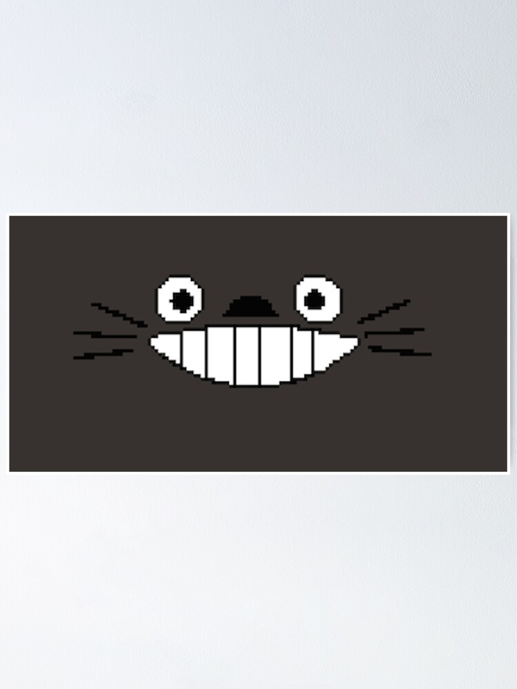 totoro pixel art poster by milocat redbubble totoro pixel art poster by milocat redbubble