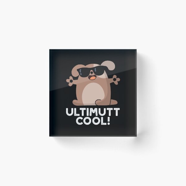 Item preview, Ulti-mutt Cool Funny Dog Puns (Dark BG) designed and sold by punnybone.