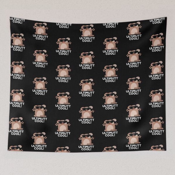 Item preview, Ulti-mutt Cool Funny Dog Puns (Dark BG) designed and sold by punnybone.