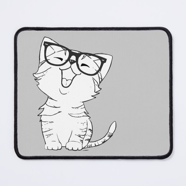 Item preview, Happy Cat with Glasses designed and sold by KGoPrintables.