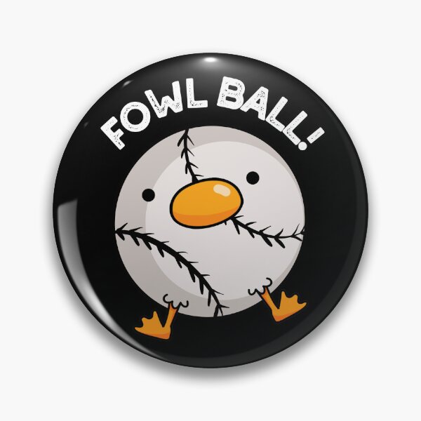 Item preview, Fowl Ball Funny Baseball Puns (BG oscuro) designed and sold by punnybone.
