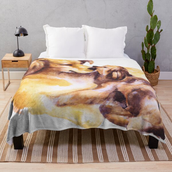 Item preview, Dog Mom Cuddling Puppy, Watercolor painting designed and sold by Color-Me-Blue.