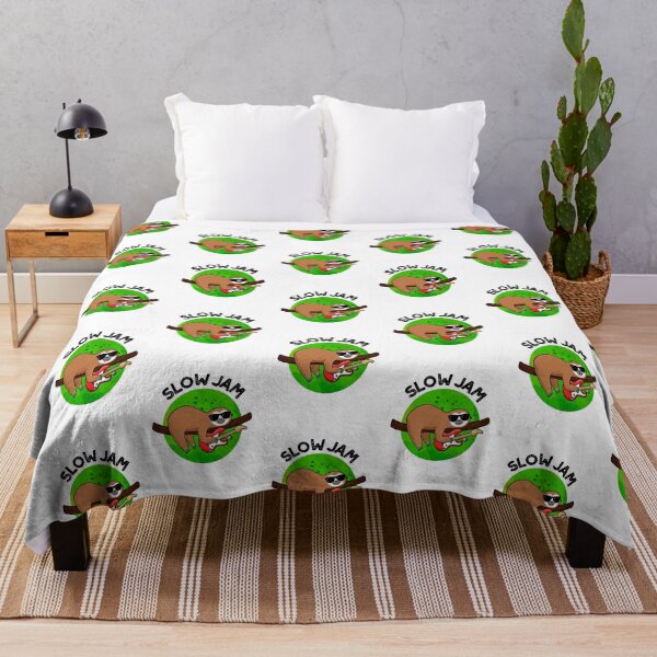 Item preview, Slow Jam Funny Sloth Puns designed and sold by punnybone.