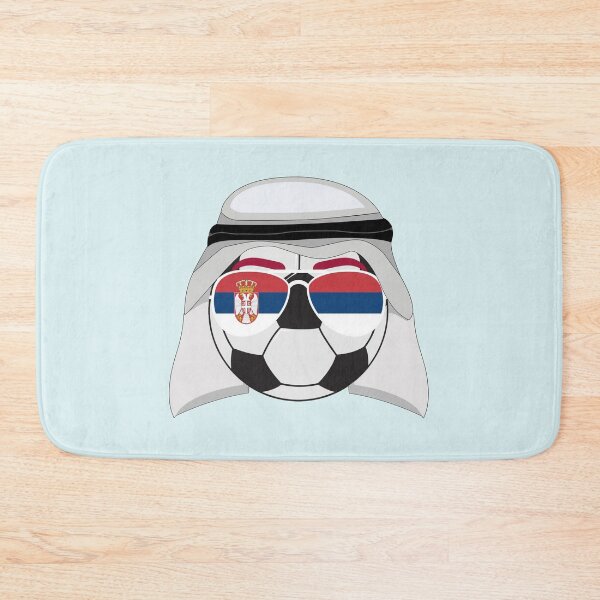 Item preview, Serbia Flag inside Sunglasses on a Soccer ball Wearing Keffiyeh designed and sold by Dexter Freeman.