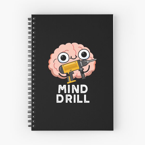 Item preview, Mind Drill Funny Brain Tool Puns (Dark BG) designed and sold by punnybone.