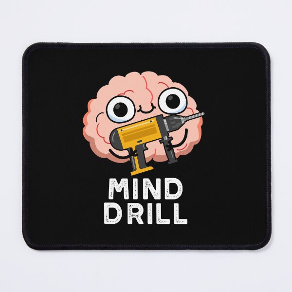 Item preview, Mind Drill Funny Brain Tool Puns (Dark BG) designed and sold by punnybone.
