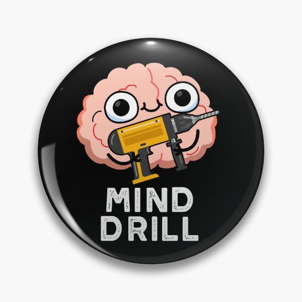 Item preview, Mind Drill Funny Brain Tool Puns (Dark BG) designed and sold by punnybone.