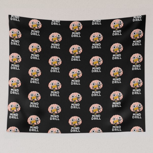 Item preview, Mind Drill Funny Brain Tool Puns (Dark BG) designed and sold by punnybone.