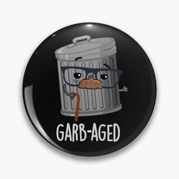 Item preview, Garbaged Funny Trash Can Puns (Dark BG) designed and sold by punnybone.