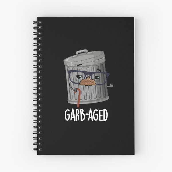 Item preview, Garbaged Funny Trash Can Puns (Dark BG) designed and sold by punnybone.