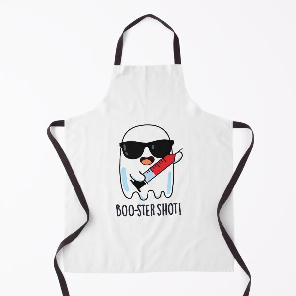 Item preview, Booster Shot Funny Ghost Vaccine Puns designed and sold by punnybone.