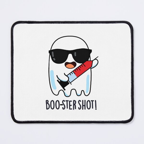 Item preview, Booster Shot Funny Ghost Vaccine Puns  designed and sold by punnybone.