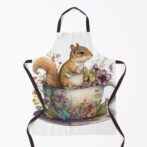 Item preview, Cute Teacup Animal Squirrel with Flowers #14 designed and sold by Synthetic-Intel.