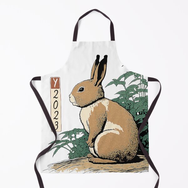 Item preview, Ukiyoe Chinese Zodiac Rabbit 2023: A Traditional Japanese Woodblock Print of the Chinese Zodiac Rabbit with the Year Sign 2023 in the Ukiyoe Style. designed and sold by BotTastic.