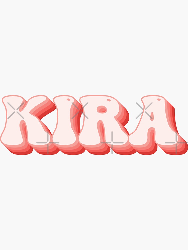 "Kira Name" Sticker for Sale by kindxinn Redbubble