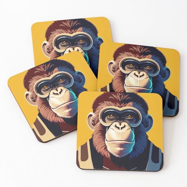 Item preview, cyberpunk gorilla  ape Kong portrait illustration art 12 designed and sold by vishalraifx.