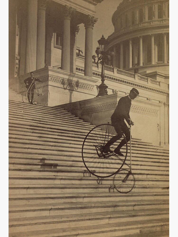 Impression rigide for Sale avec l'œuvre « Homme faisant du vélo