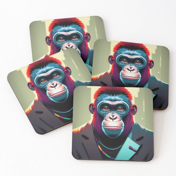 Item preview, cyberpunk gorilla  ape Kong portrait illustration art 13 designed and sold by vishalraifx.