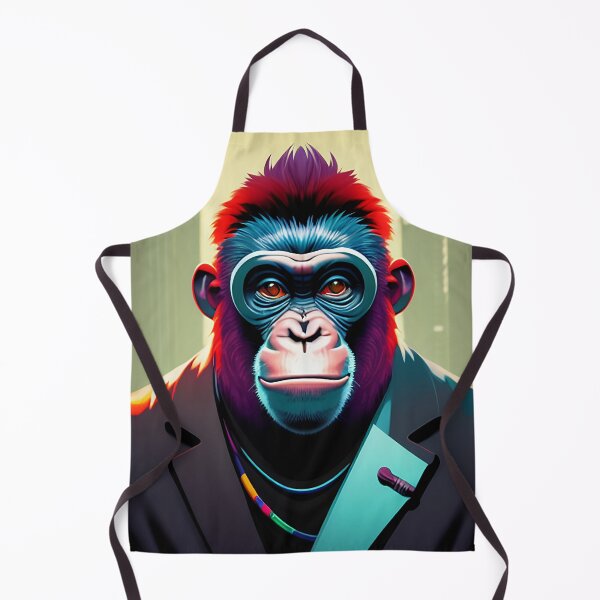 Item preview, cyberpunk gorilla  ape Kong portrait illustration art 13 designed and sold by vishalraifx.