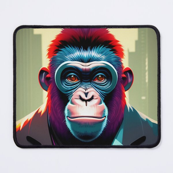 Item preview, cyberpunk gorilla  ape Kong portrait illustration art 13 designed and sold by vishalraifx.