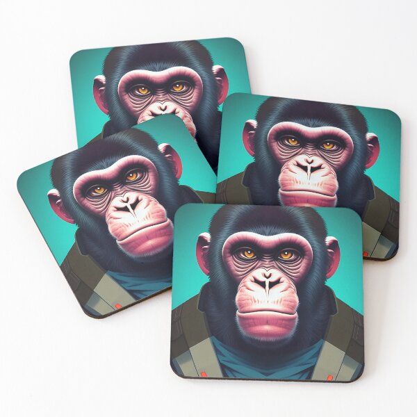 Item preview, cyberpunk gorilla  ape Kong portrait illustration art 14 designed and sold by vishalraifx.