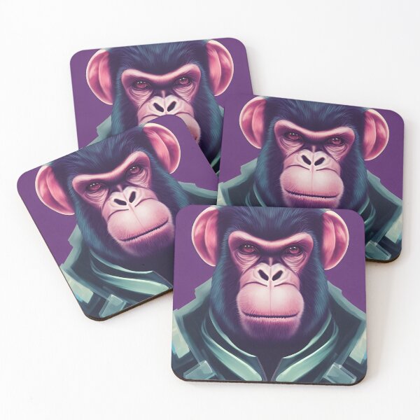 Item preview, cyberpunk gorilla  ape Kong portrait illustration art 16 designed and sold by vishalraifx.