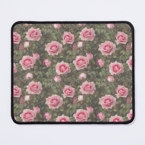Item preview, Pink vintage rose pattern, beautiful garden roses designed and sold by patterncrow.