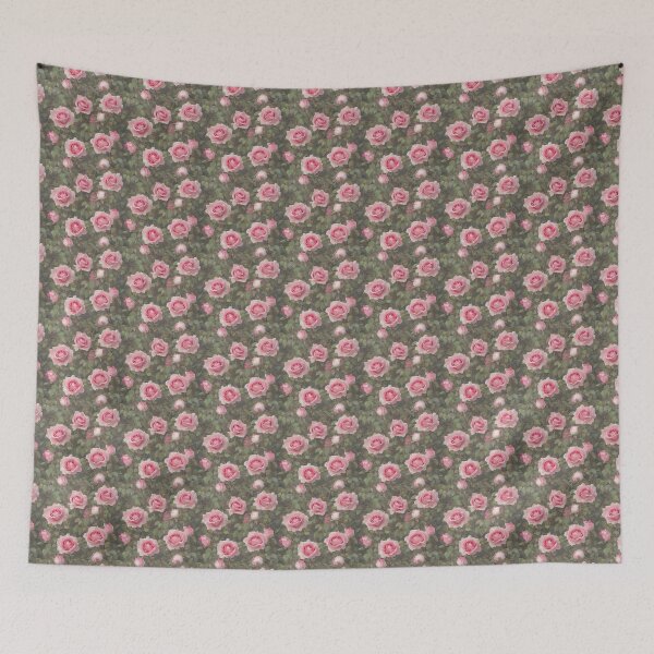 Item preview, Pink vintage rose pattern, beautiful garden roses designed and sold by patterncrow.
