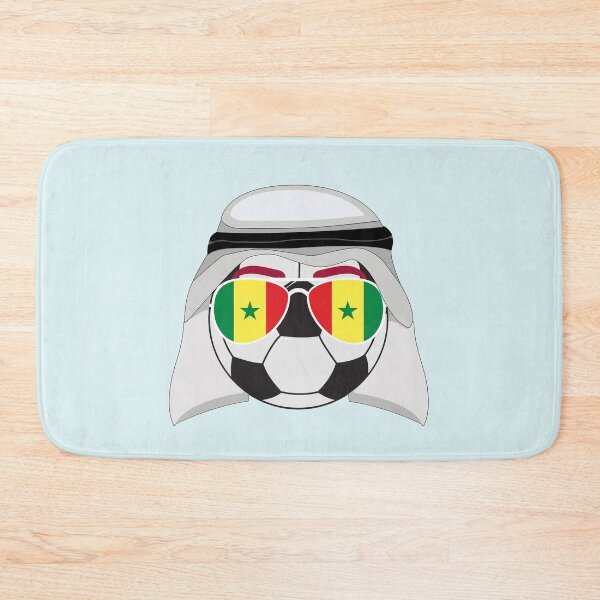 Item preview, Senegal Flag inside Sunglasses on a Soccer ball Wearing Keffiyeh designed and sold by Dexter Freeman.