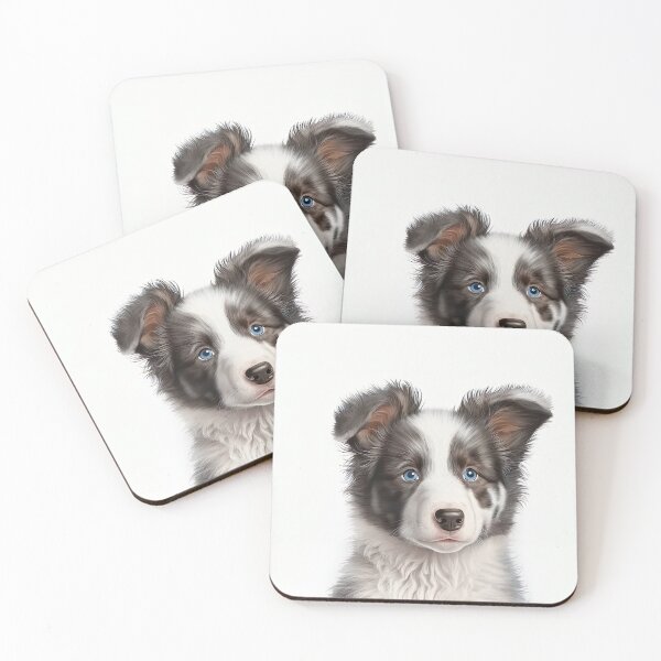 Item preview, Blue Merle Border Collie Puppy designed and sold by DigitalRiggs.