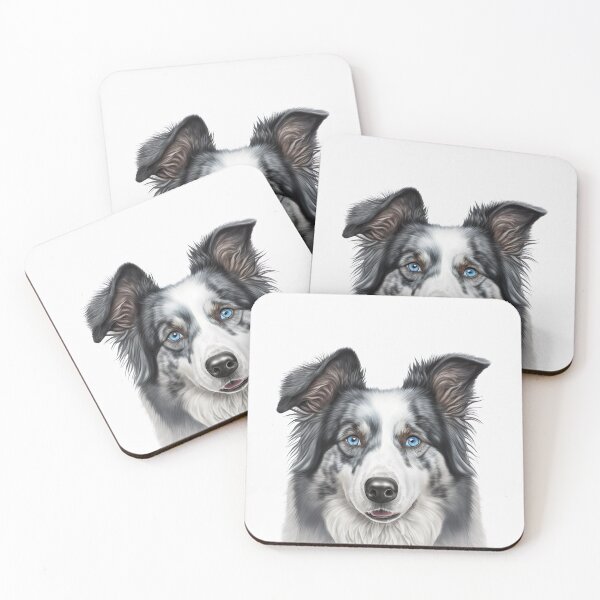 Item preview, Adult Blue Merle Border Collie Dog designed and sold by DigitalRiggs.