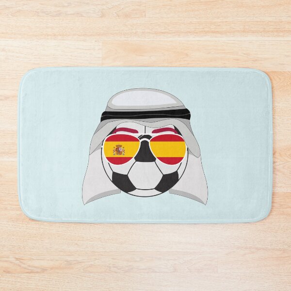 Item preview, Spain Flag inside Sunglasses on a Soccer ball Wearing Keffiyeh  designed and sold by Dexter Freeman.