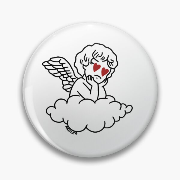 Item preview, Cloudy Angel (RED) Sticker designed and sold by redlegliv.