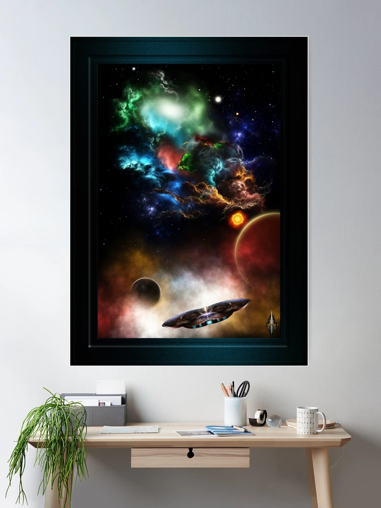Beyond Space and Time Fractal Art II Spacescape by Xzendor7 Wall Decor Poster Art Print