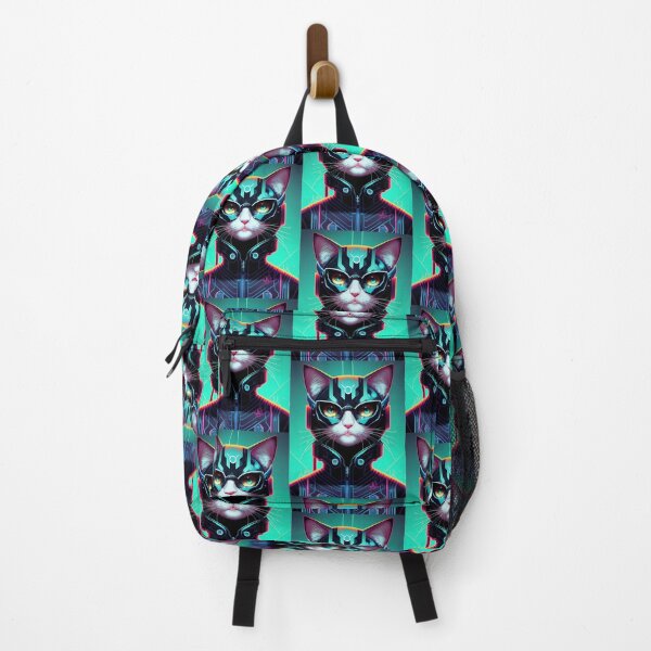 Item preview, cyberpunk cute cat kitty portrait illustration art 5 designed and sold by vishalraifx.