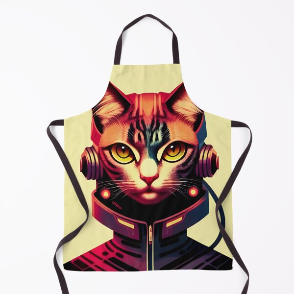 Artikelvorschau, Cyberpunk süße Katze Kitty Portrait Illustration Kunst 6 entworfen und verkauft von vishalraifx.