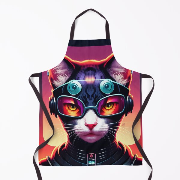 Artikelvorschau, Cyberpunk niedliche Katze Kätzchen Porträt Illustration Kunst 7 entworfen und verkauft von vishalraifx.