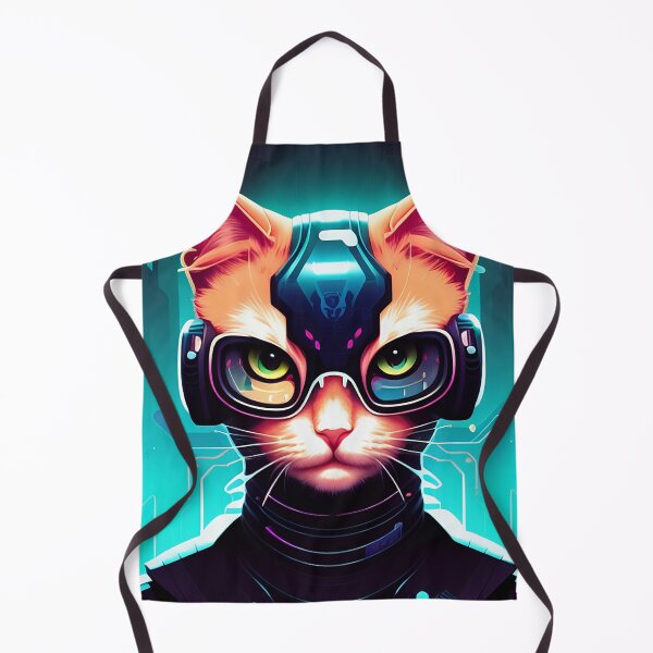 Artikelvorschau, Cyberpunk süße Katze Kitty Portrait Illustration Kunst 8 entworfen und verkauft von vishalraifx.