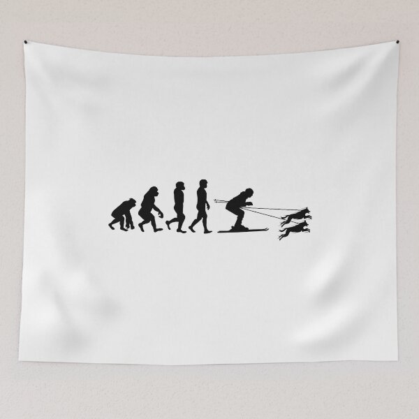 Item preview, Dog Skijoring Skiing Winter Sport Evolution designed and sold by CuteDesigns1.