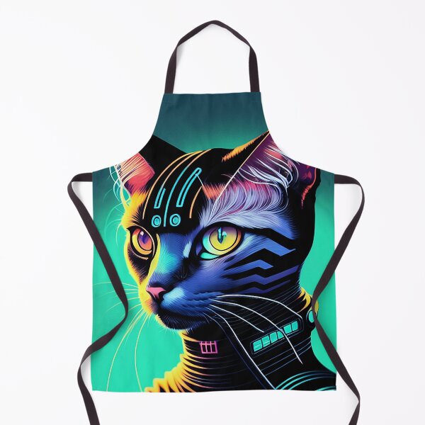 Artikelvorschau, Cyberpunk süße Katze Kitty Portrait Illustration Kunst 9 entworfen und verkauft von vishalraifx.