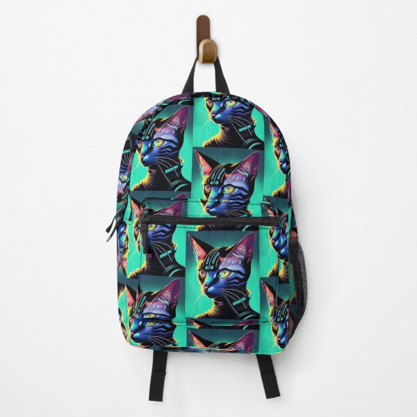 Item preview, cyberpunk cute cat kitty portrait illustration art 9 designed and sold by vishalraifx.
