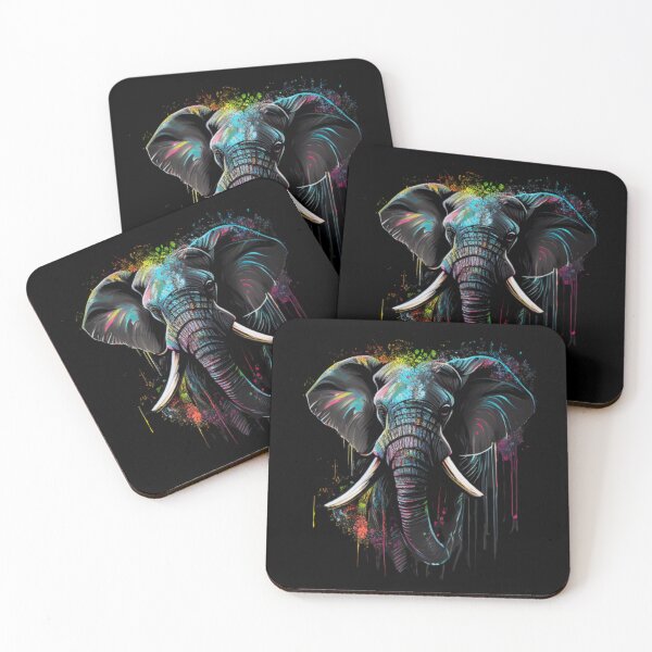 Item preview, A Majestic Elephant Painted in Vivid Colors designed and sold by Johnsdesigns1.