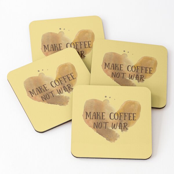 Item preview, Make Coffee Not War. Peaceful Coffee Lover Heart designed and sold by Rebel-Design.