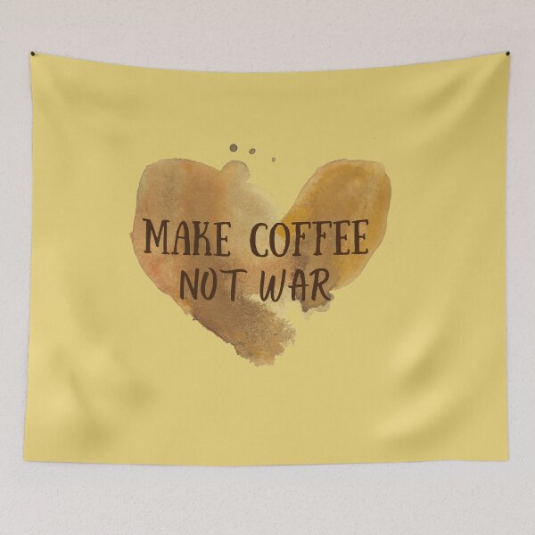 Item preview, Make Coffee Not War. Peaceful Coffee Lover Heart designed and sold by Rebel-Design.